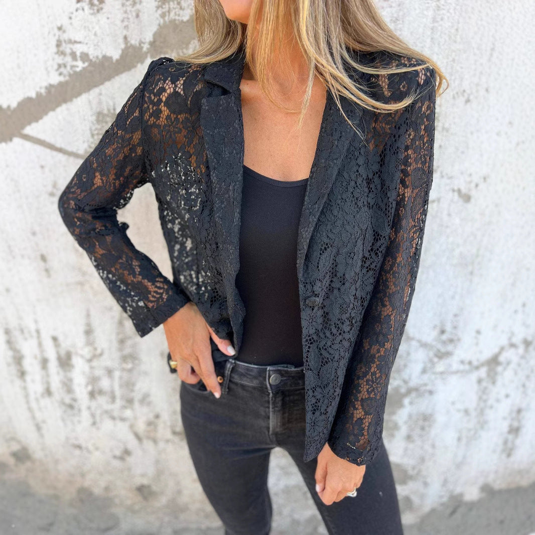 Veste Chemise en Dentelle pour Femme